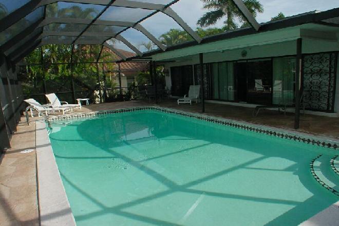 4� Zimmer Haus mit Pool&nbsp;Marco Island / Florida&nbsp;:&nbsp;&nbsp;Poolarea und gedeckter&nbsp;Sitzplatz